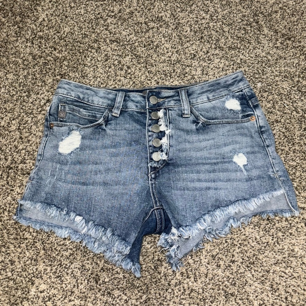 Just USA Blue Distressed Jean Shorts
